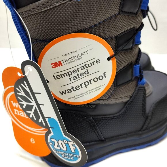 Wonder Nation Toddler Kids Mid-Calf Bungee Winter Boots -20°F Temp Rated Size 6 - Picture 8 of 10